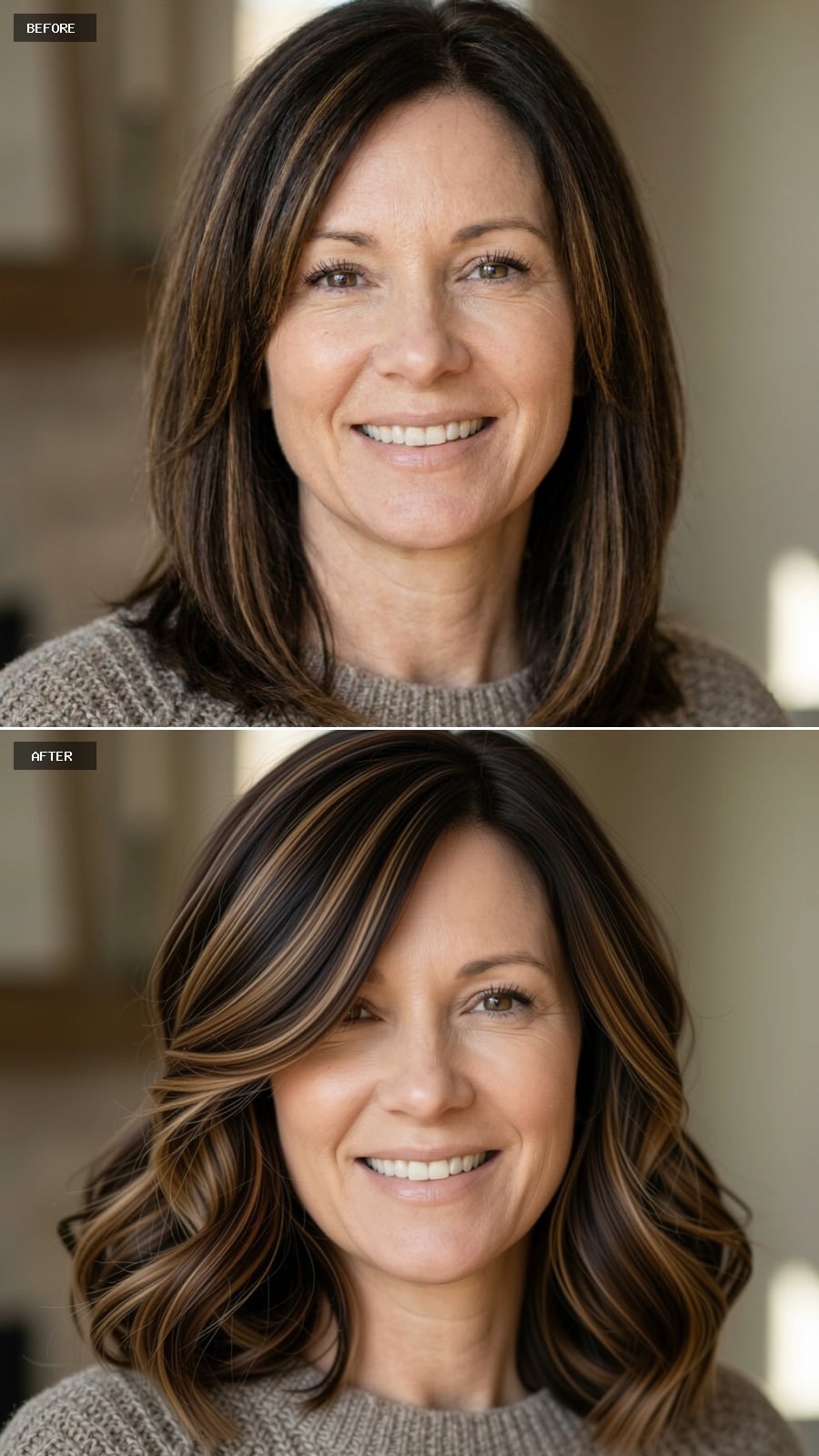 Darker Root, Caramel Ribbons, and Waves That Finally Give the Color Room to Move