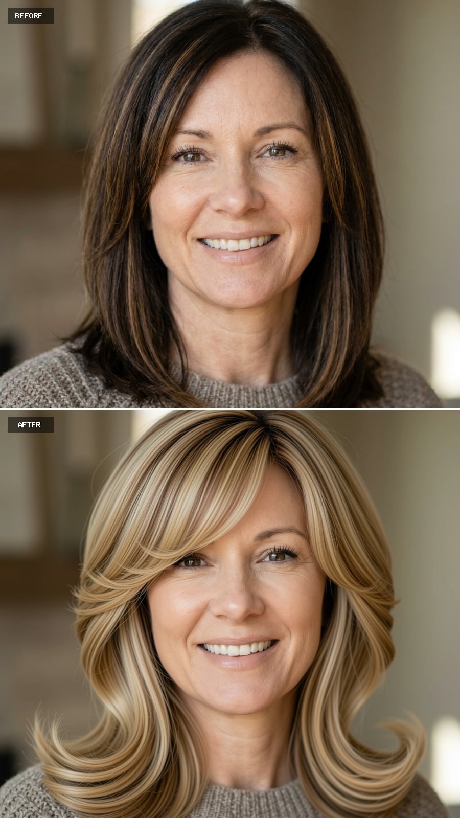 Dark Brown to Blonde Layers: When the Cut Changes and the Color Finally Has a Shape to Follow