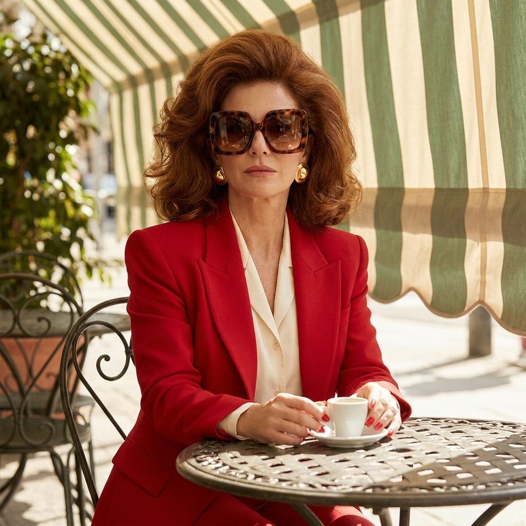 Oversized Square Sunglasses So Big They Functioned as a Face Shield