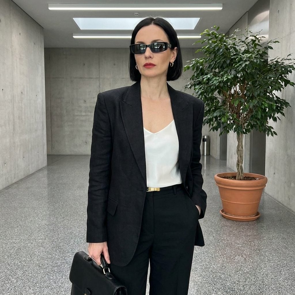 Slim Rectangular Sunglasses That Made Everyone Look Vaguely Suspicious