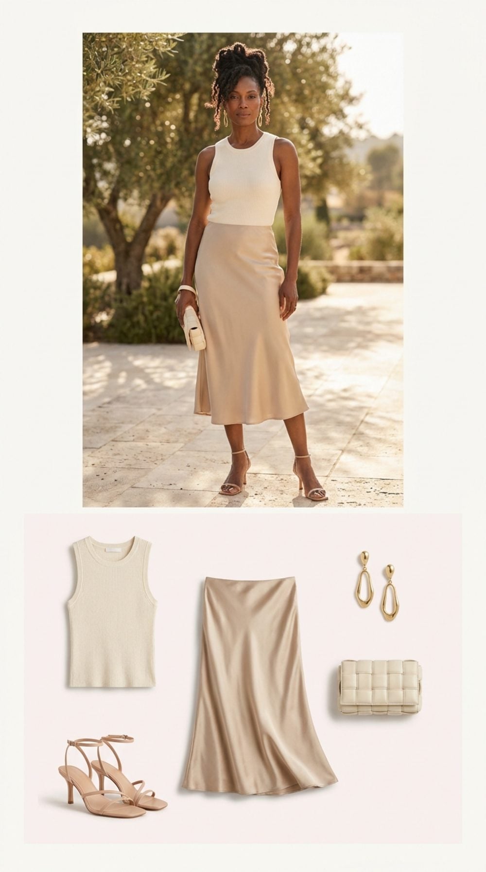 Champagne Satin Midi and the Art of Doing Very Little Very Well