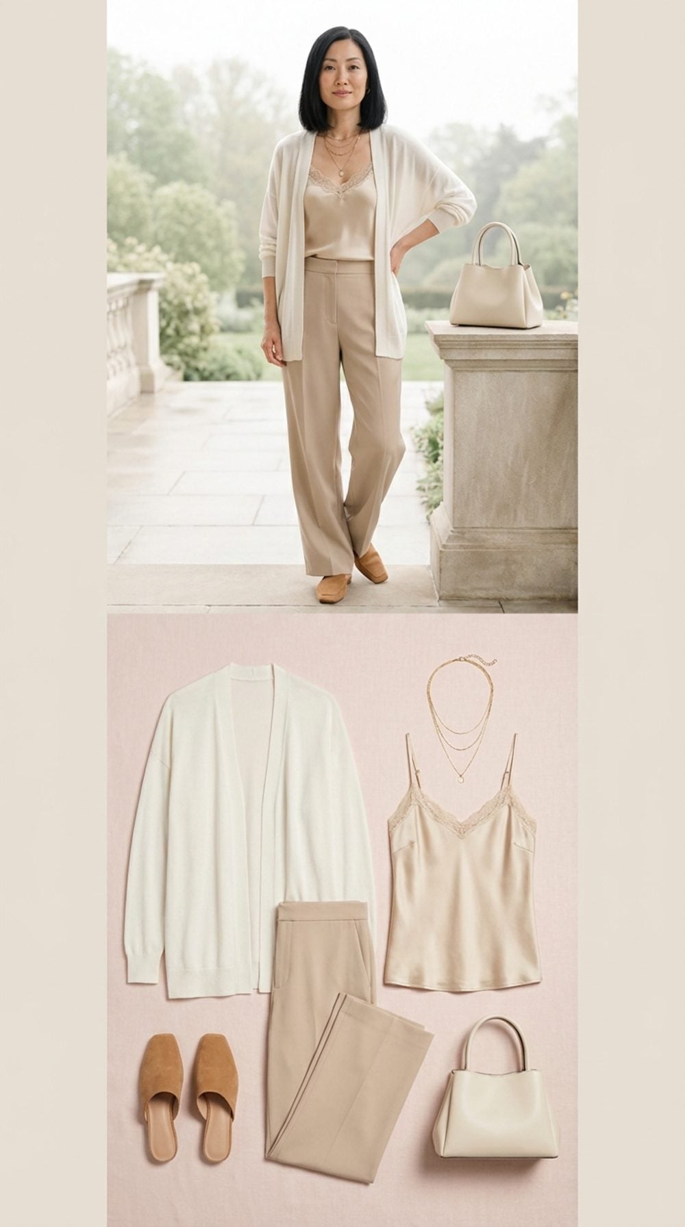 Champagne and Ivory at 9am: The Layered Neutrals Outfit That's Secretly the Hardest to Pull Off