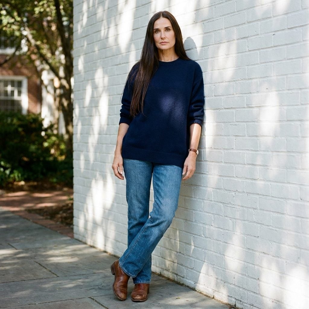 Ali MacGraw-Inspired Sleek Dark Hair Worn Long and Straight With a Strong Center Part