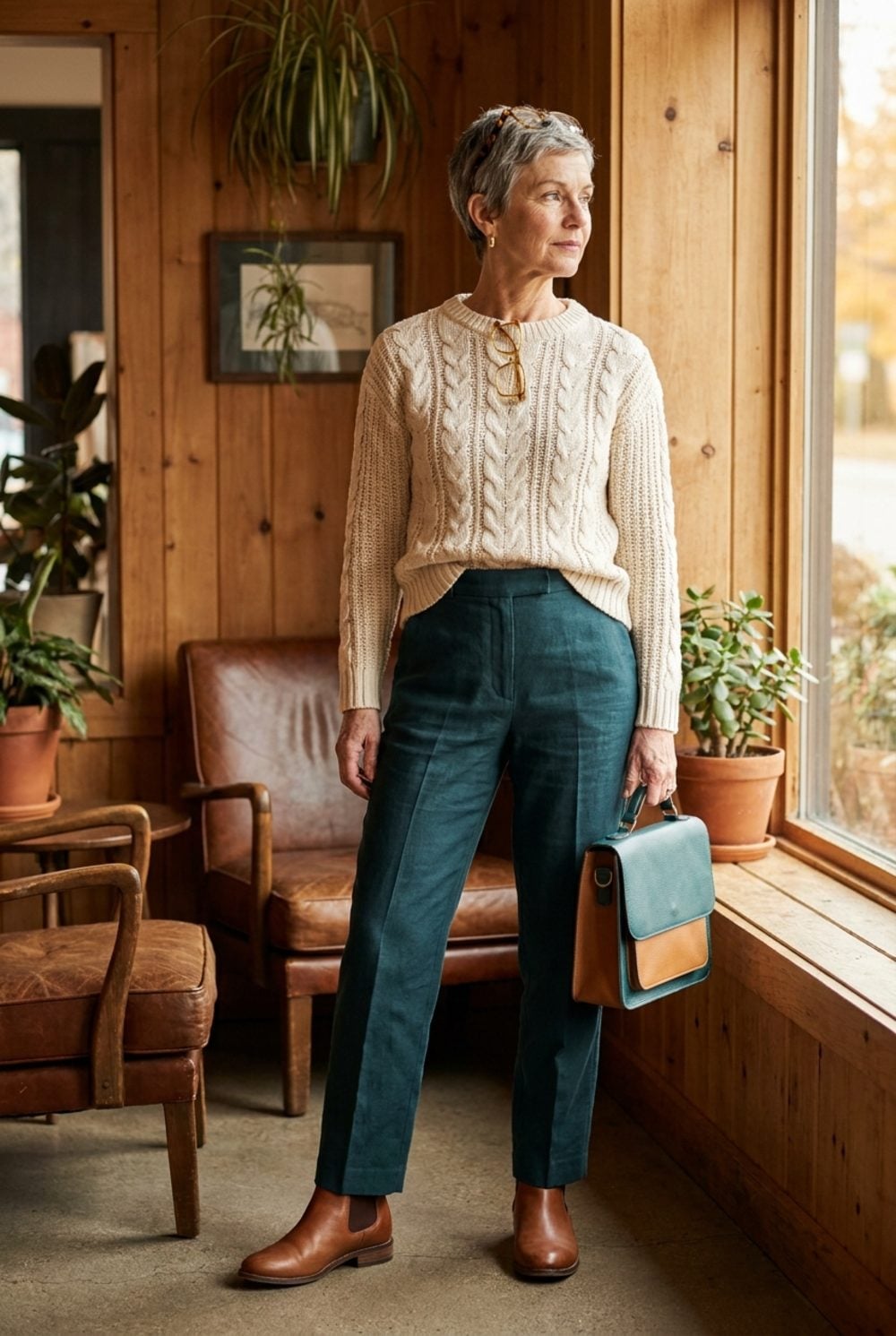 Cable Knit Cream and Deep Teal Linen: A Color Pairing Worth Memorizing