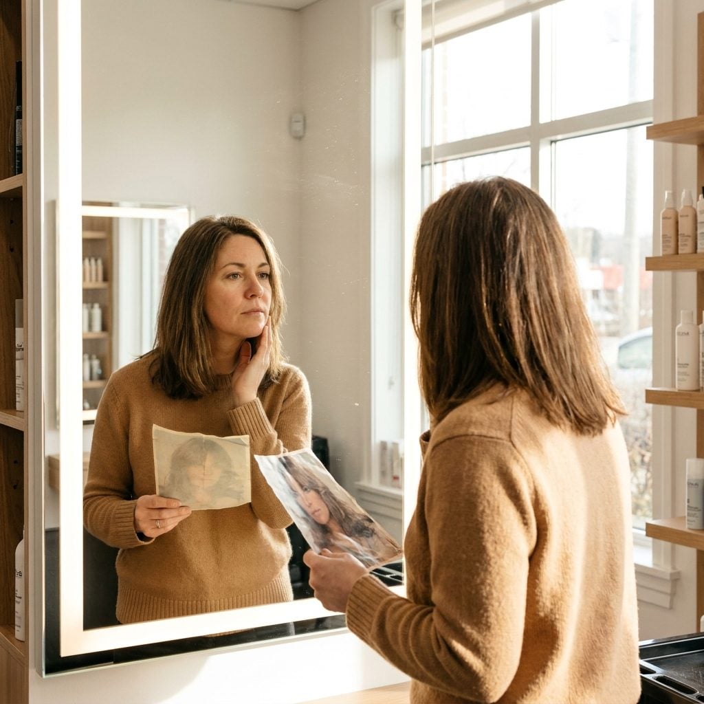 Choosing a cut she mentioned once years ago and was talked out of before she could even book the appointment