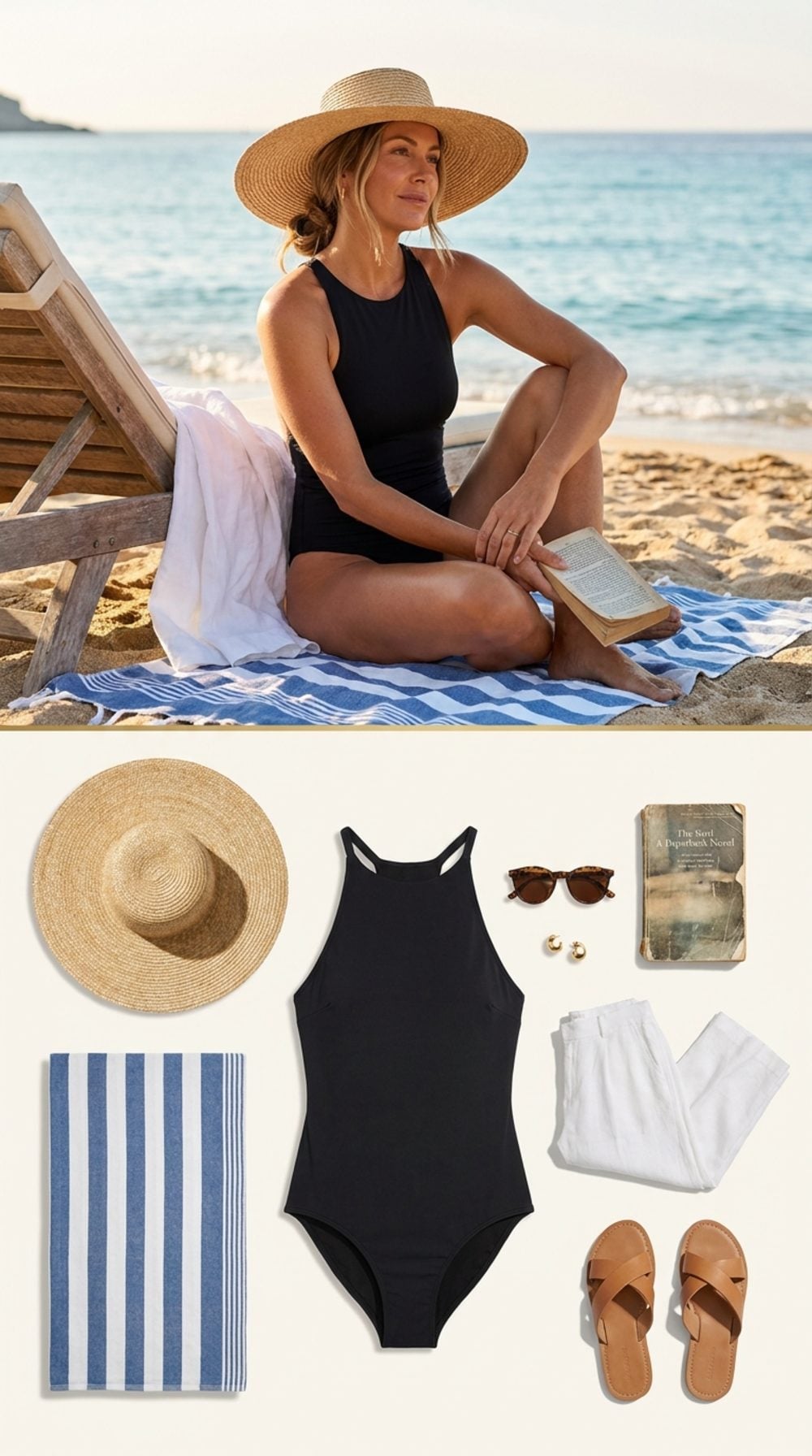 Classic High-Neck Black Swimsuit: The Only Dark Piece in the Bag, and It Earned Its Spot