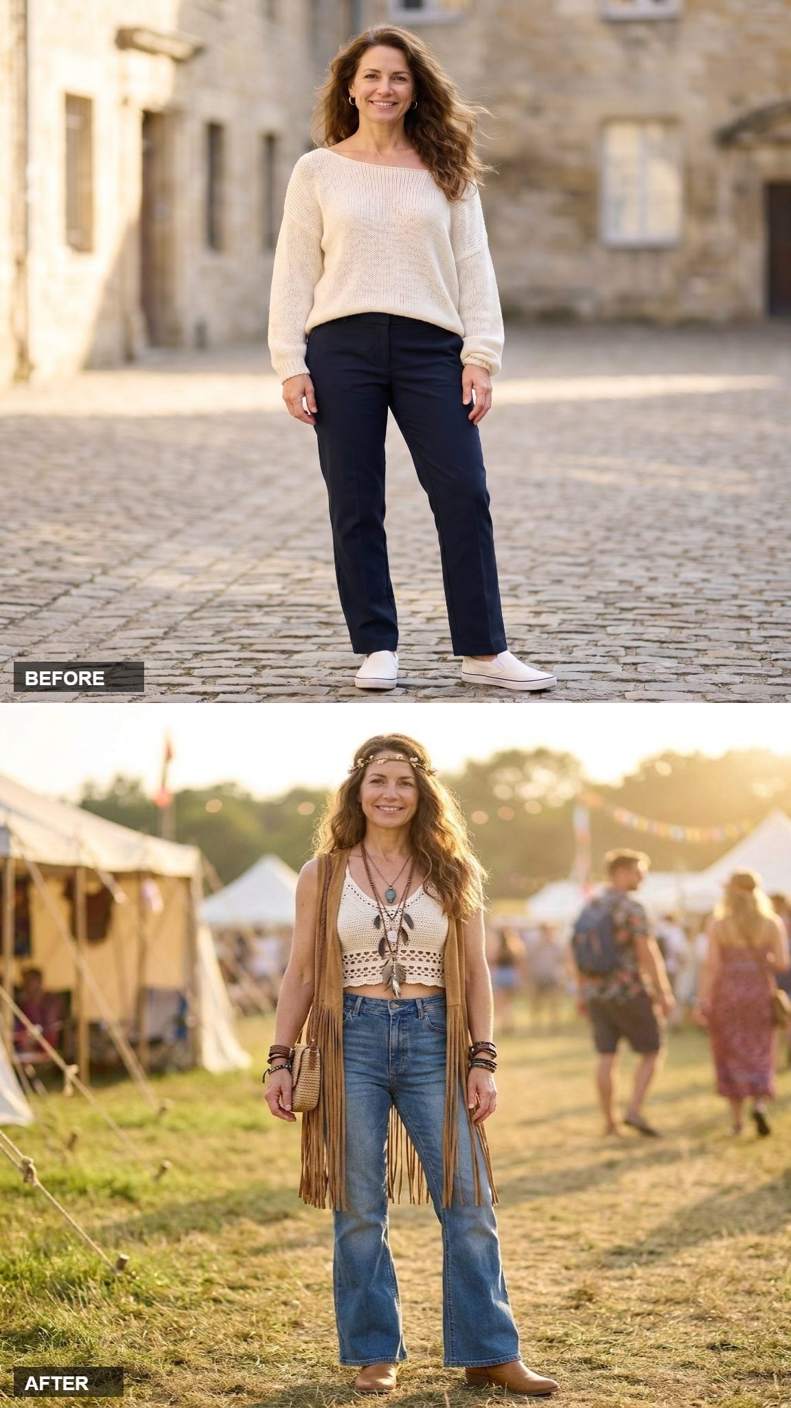 Crochet, Flare Denim, and Fringe Vest: The Vintage-Wash Boho That Earns Its Attitude