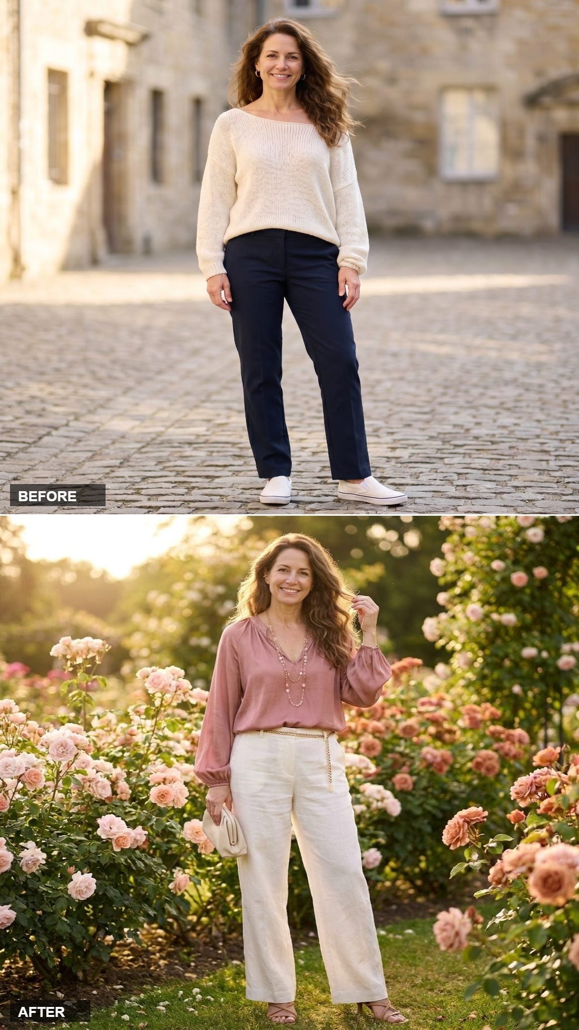 Dusty Rose Silk and Wide-Leg Linen: Trading the Pink Sweatshirt for Something Worth Wearing