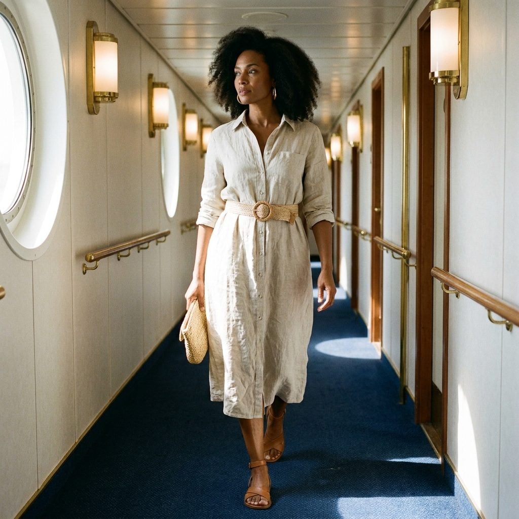 Loose-Fitting Linen Shirt Dresses That Wrinkled Before You Left the Cabin