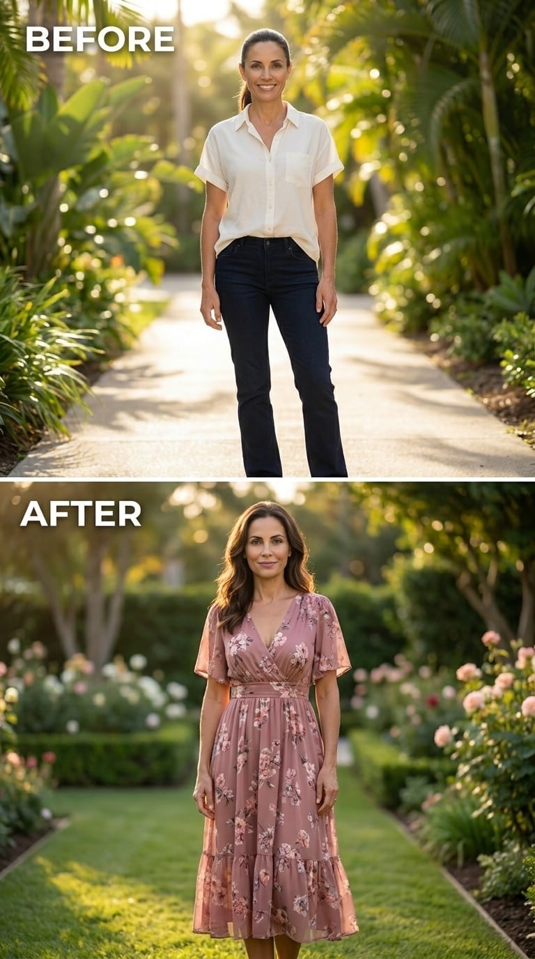 Dusty Rose and Second Chances: What a Floral Wrap Dress Actually Does for You