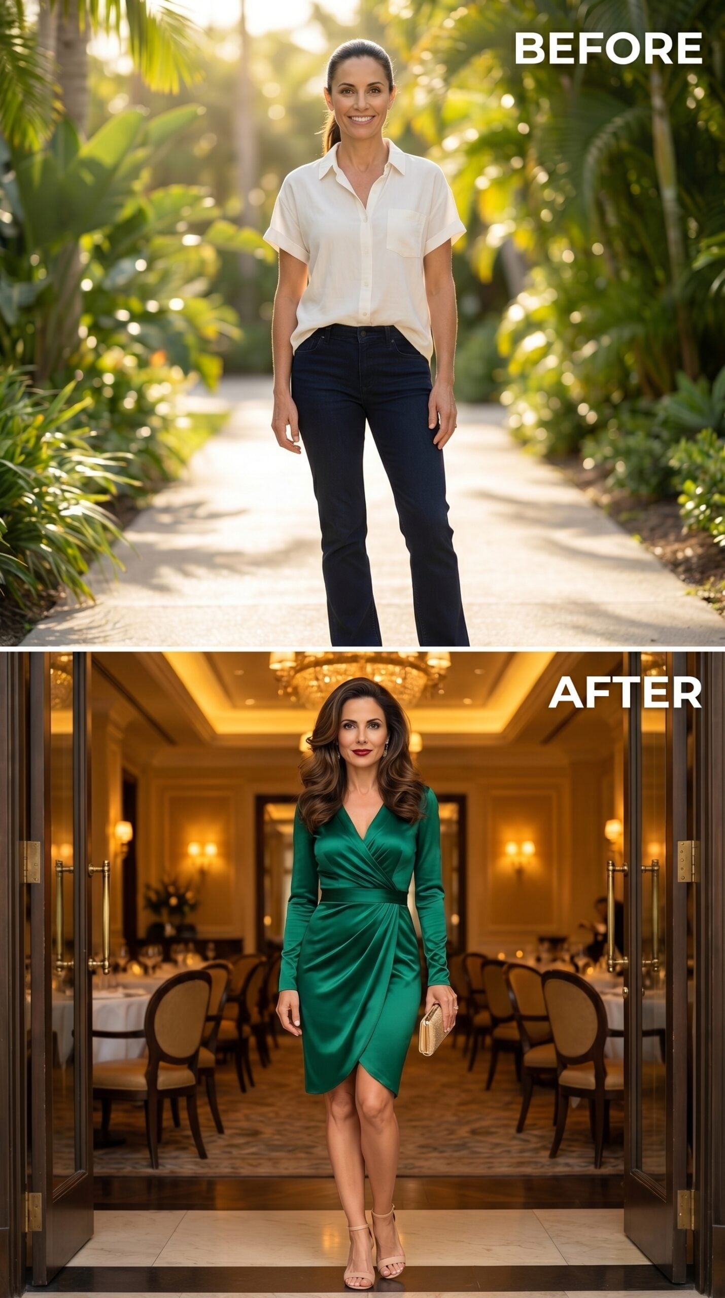 Emerald Satin at 45 and What It Looks Like When You Dress for Yourself Again