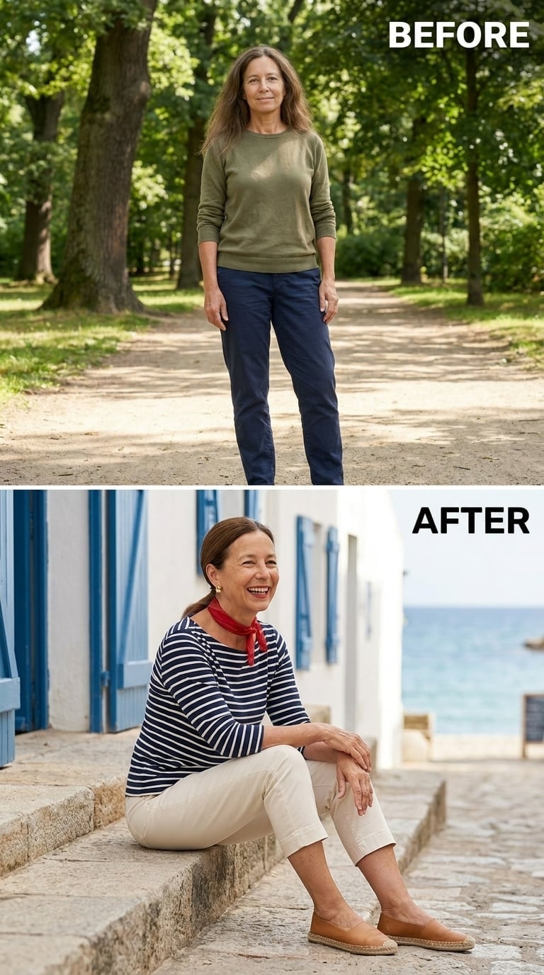 Breton Stripes, a Red Scarf, and the Coastal Look That Earns Its Confidence