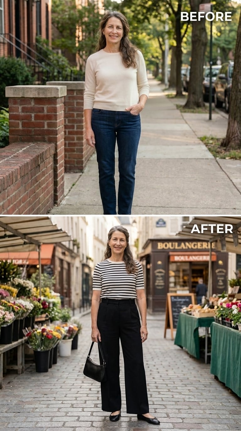 Stripes and Black Trousers Walked Into a Paris Market and Refused to Leave