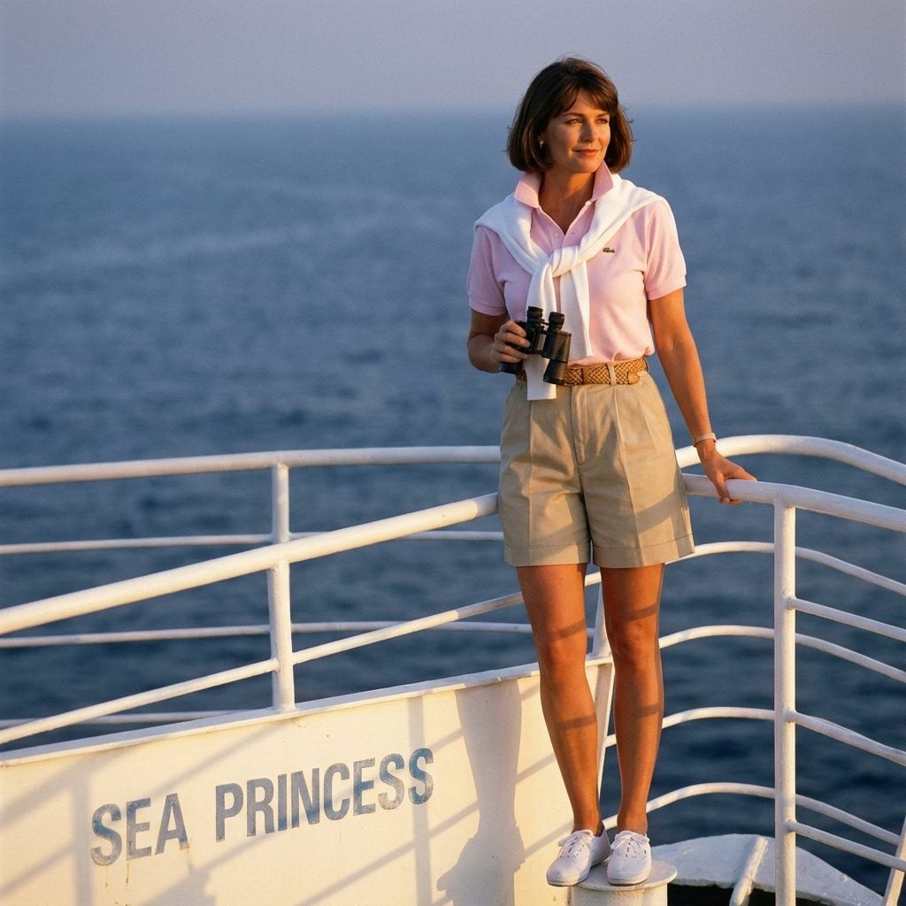 Preppy Polo Shirts Tucked Into Khaki Shorts With the Collar Popped, Obviously
