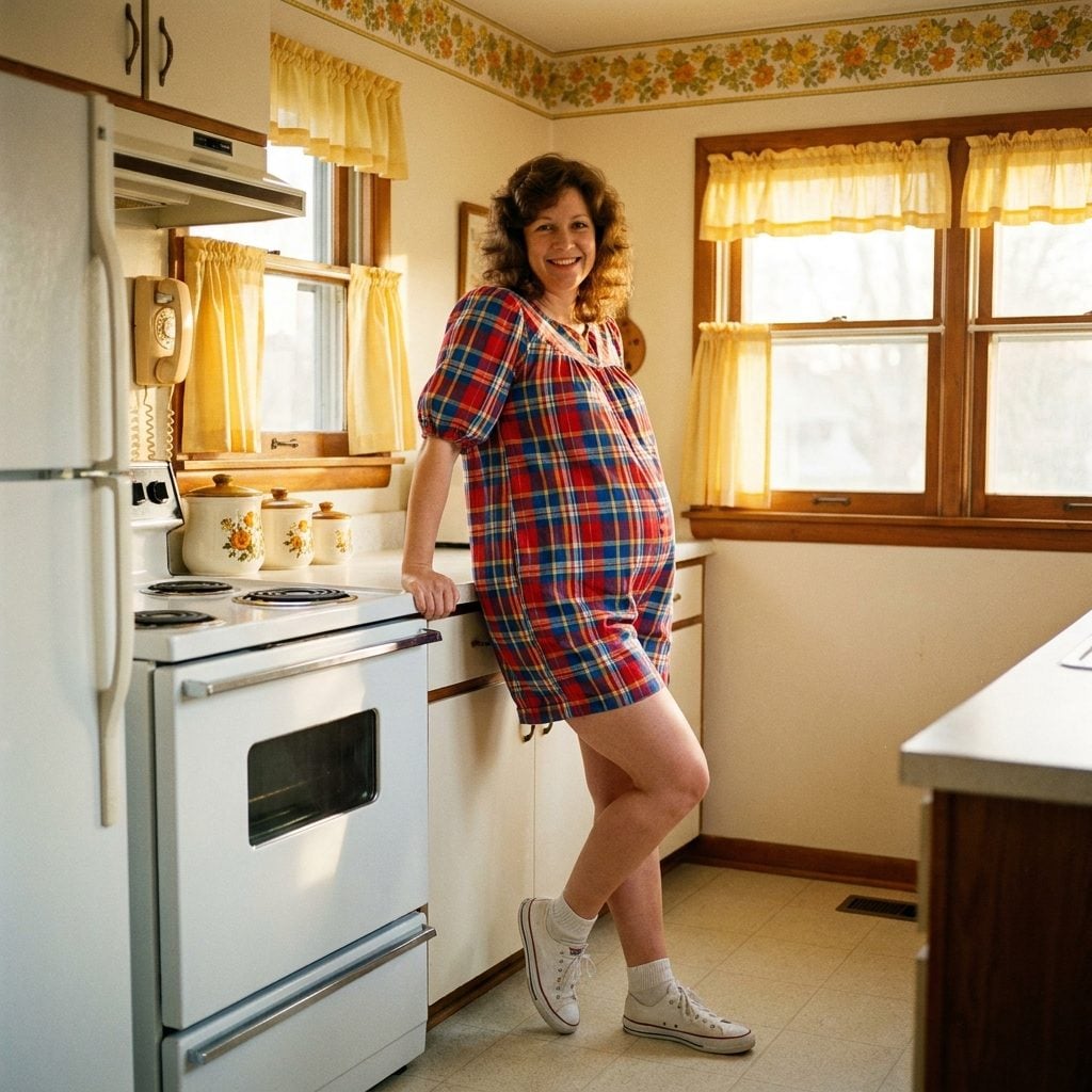 The Primary Plaid Maternity Romper with the Empire-Waist Sash You Tied Every Morning