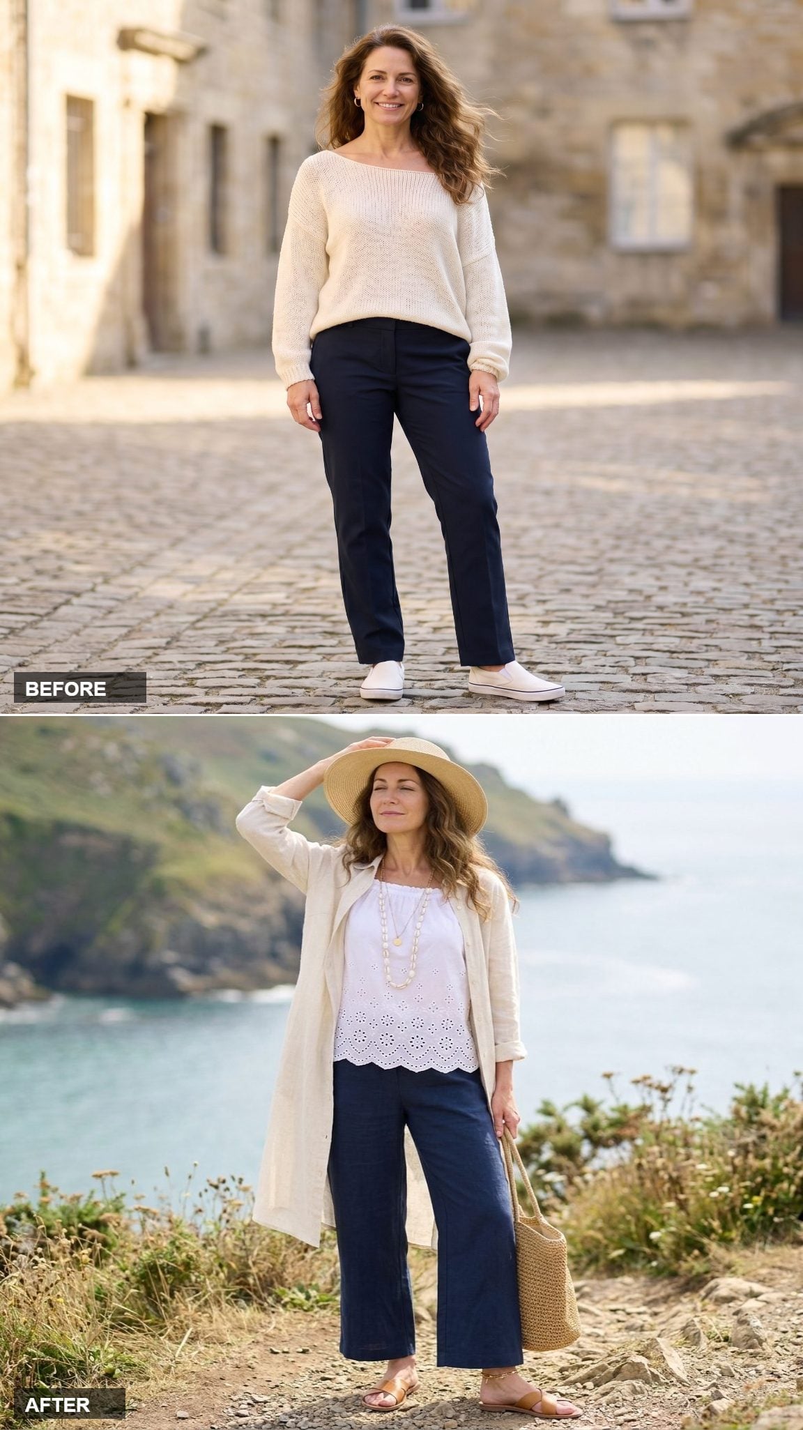 Sage Green Silk Slip Dress, a Faded Denim Jacket, and Tan Leather Mules: The Layered Nonchalance That Mom Jeans Never Had