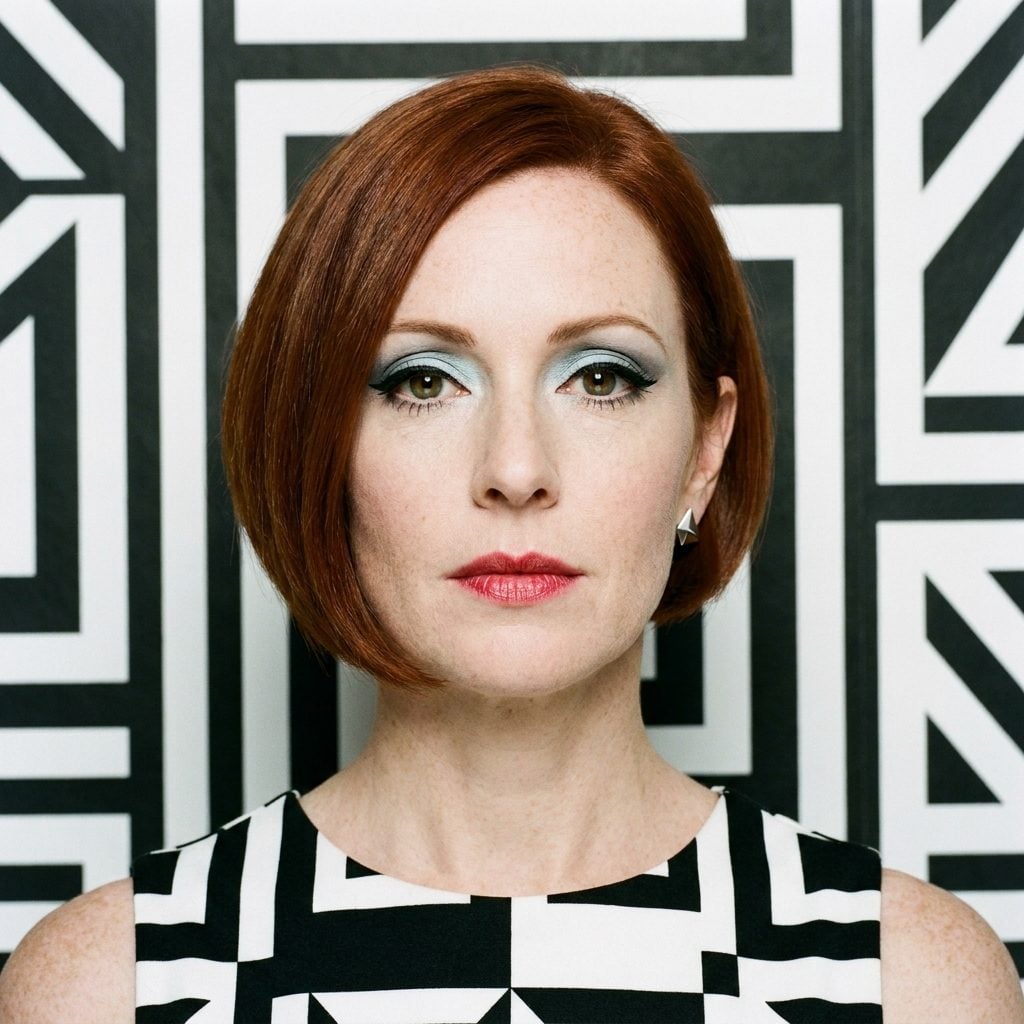 Sheer Cranberry Lips With Mod-Era Thick Black Liner and Two-Toned Eyeshadow