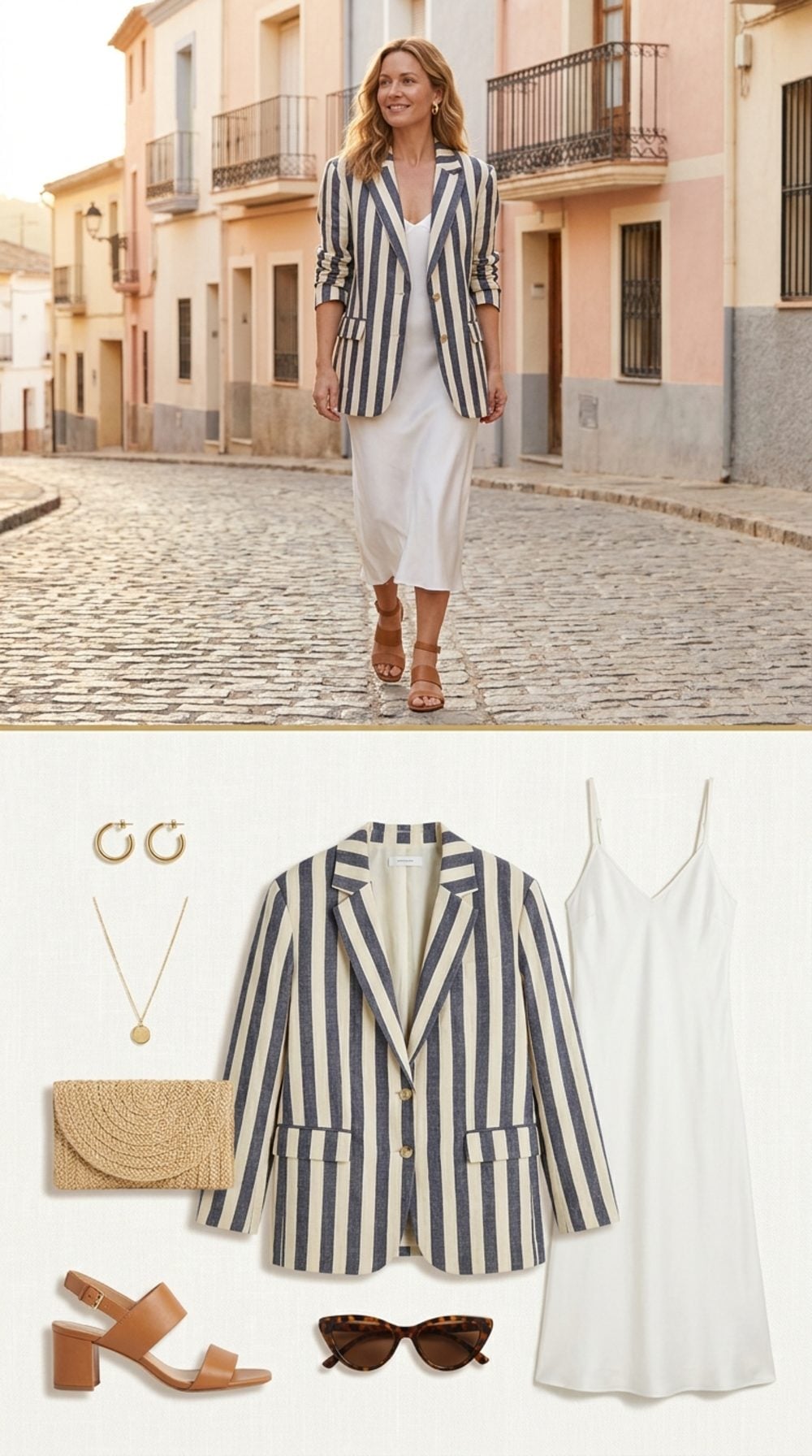 The Striped Linen Oversized Blazer That Replaces a Cardigan, a Jacket, and His Opinion
