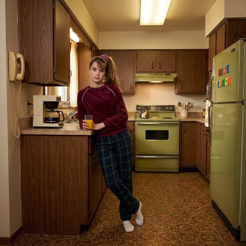 The Velour Tracksuit Top Mixed With Plaid Pants Because Both Were Clean and That Was Enough