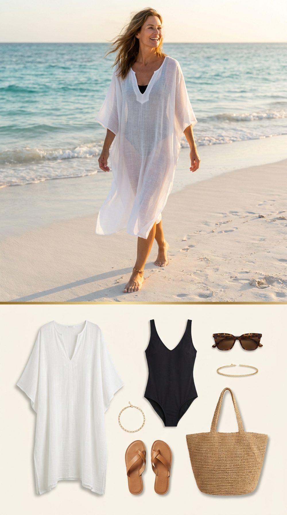 White Gauze Kaftan Cover-Up: The Piece That Does Nothing and Everything