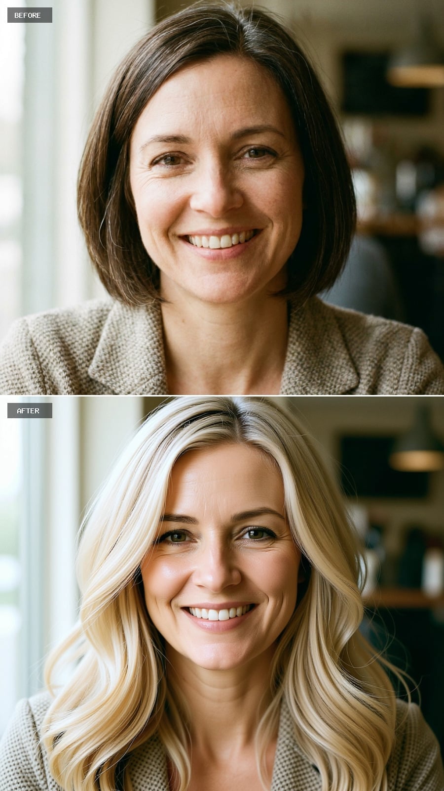Blonde Waves at 44: What Length and Color Do Together That Neither Can Do Alone