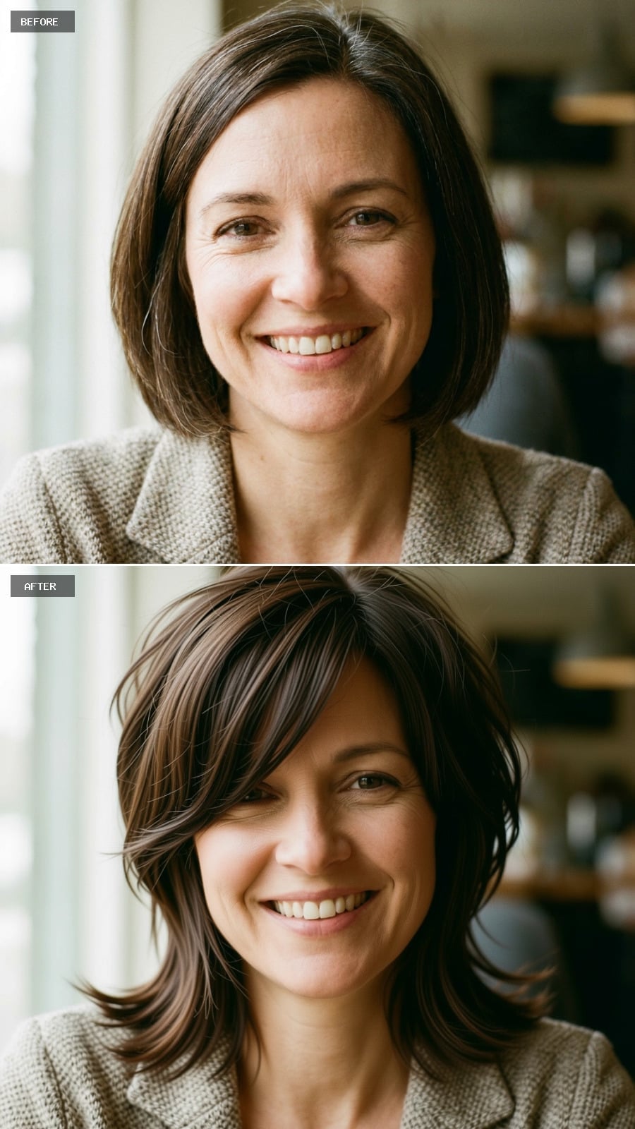 Layers and a Side Sweep Quietly Did More Work Than Any Color Change Could