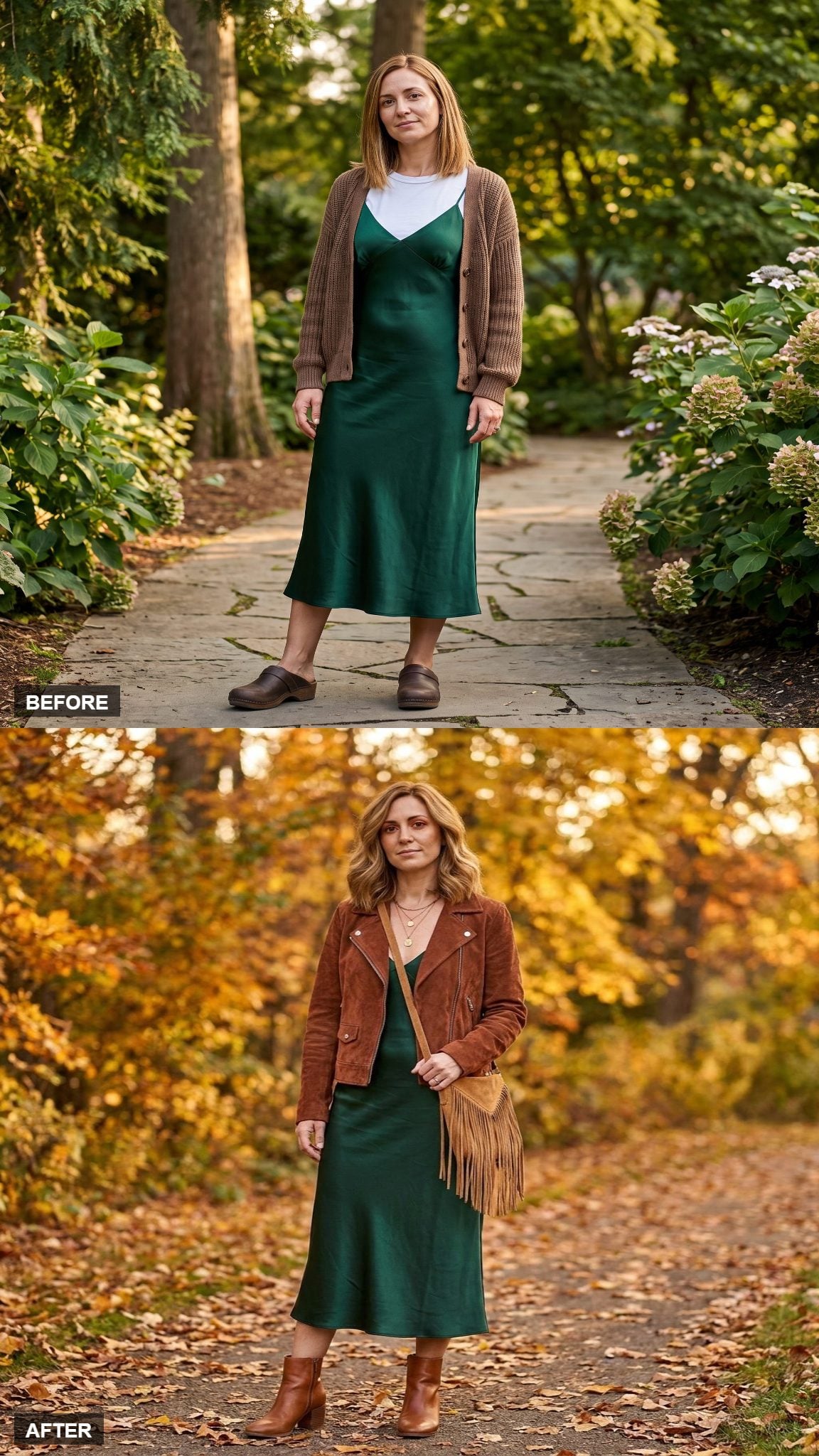 Autumn Rust with a Suede Jacket and Ankle Boots