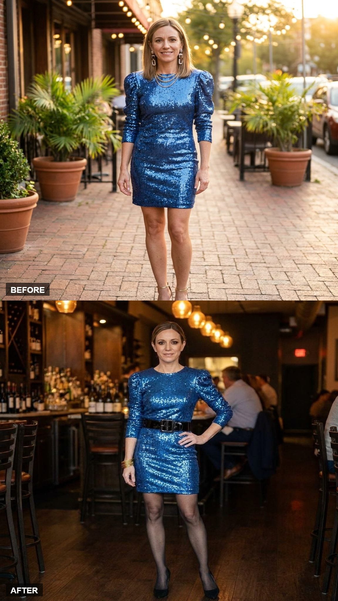 Belted at the Waist for a More Defined Silhouette
