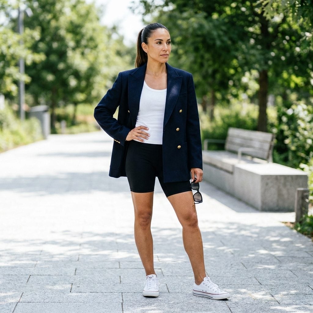 Bike Shorts and Sneakers to Break the Formality