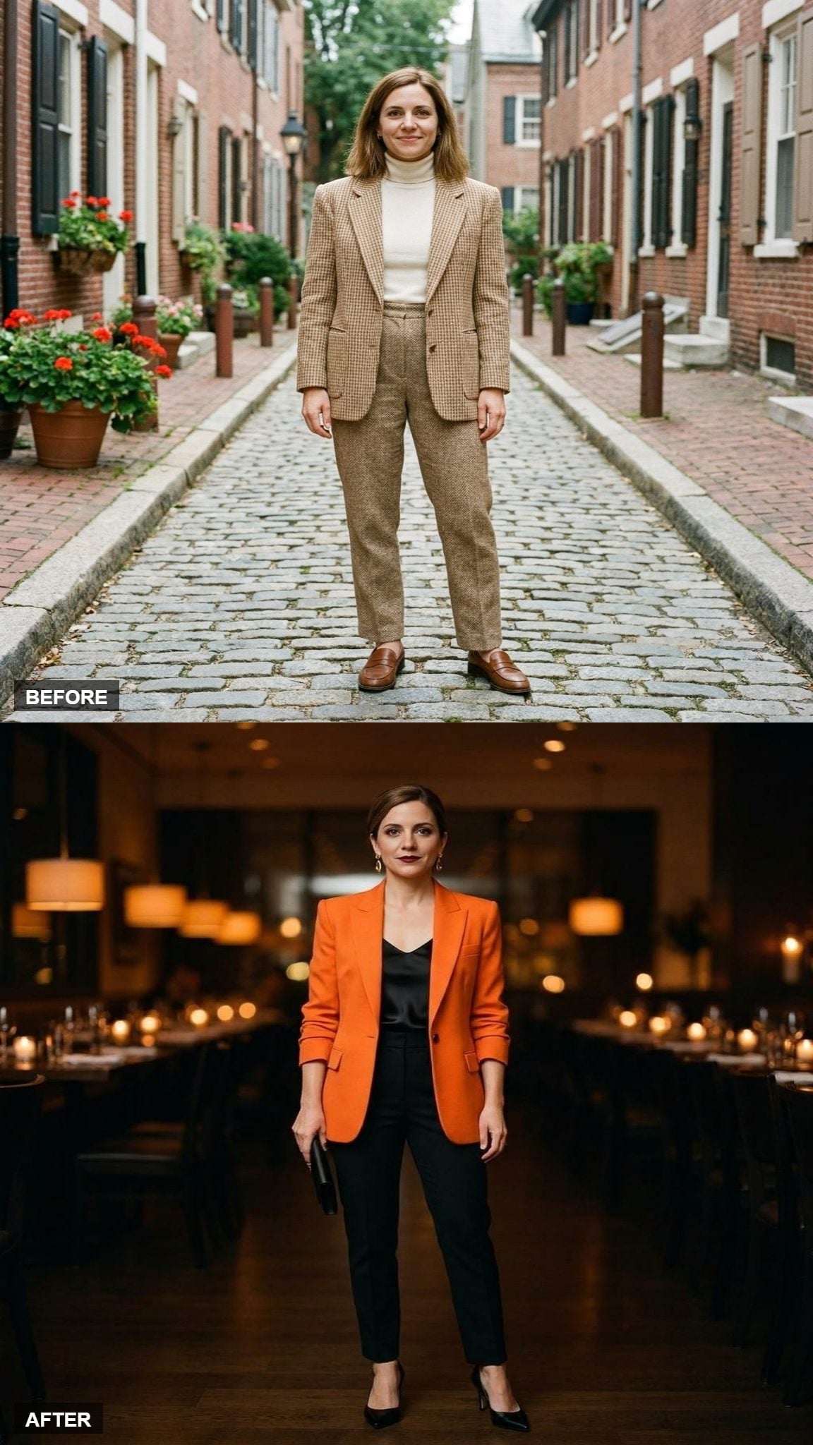 The Bold Blazer Softened into Modern Evening Ease