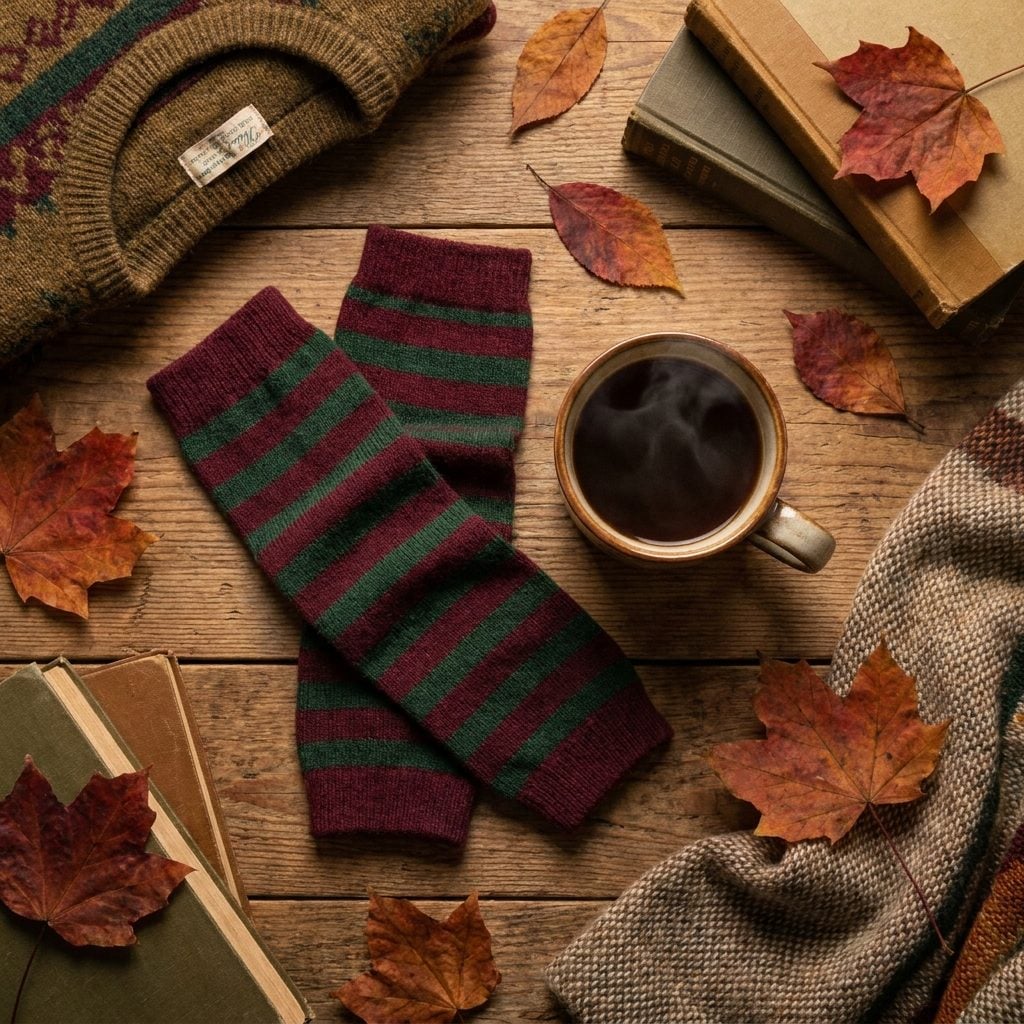 The Burgundy and Forest Green Striped Pair That Came Out Every October