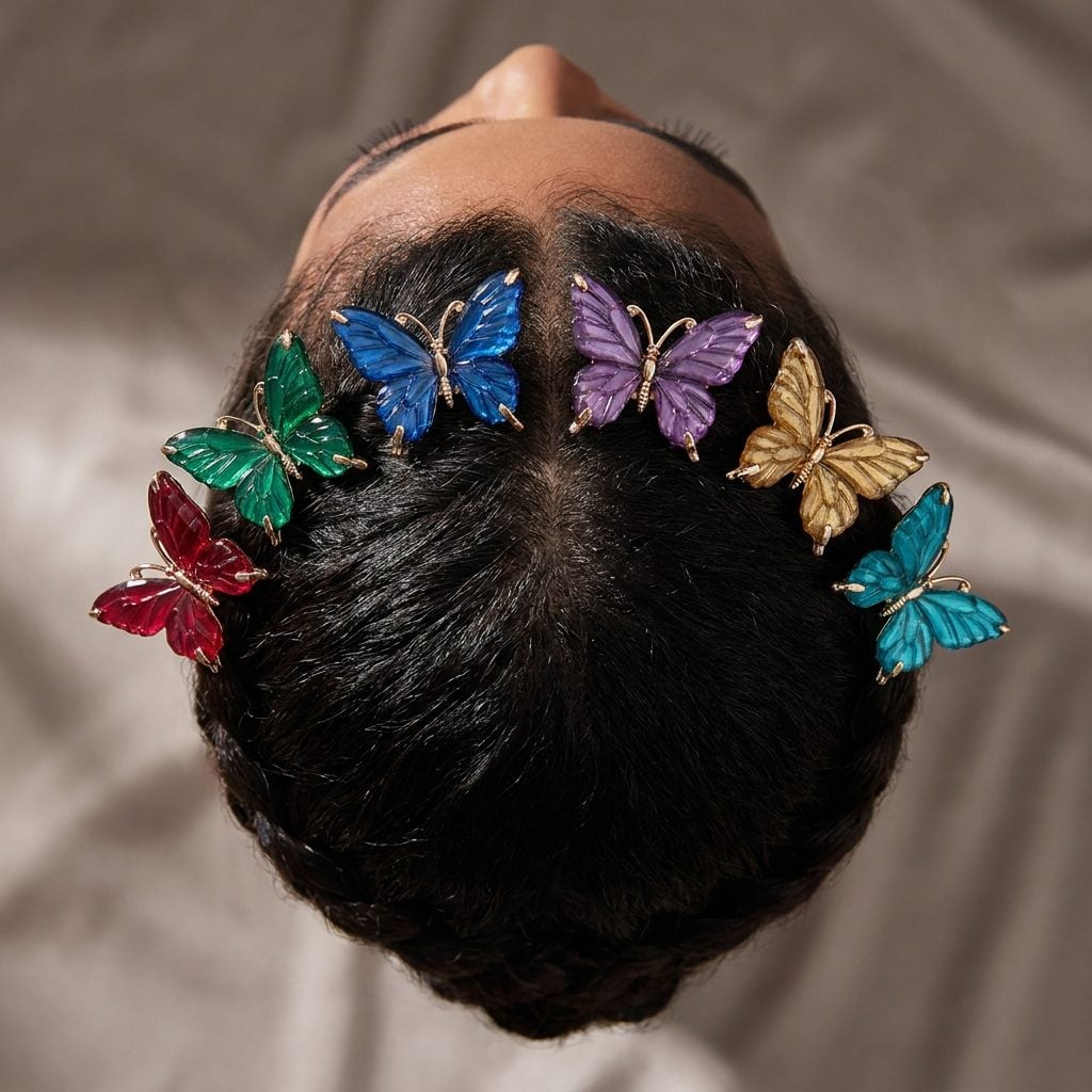 The Butterfly Clip Crown: Six of Them Across the Top of Your Head Like You Were Being Crowned