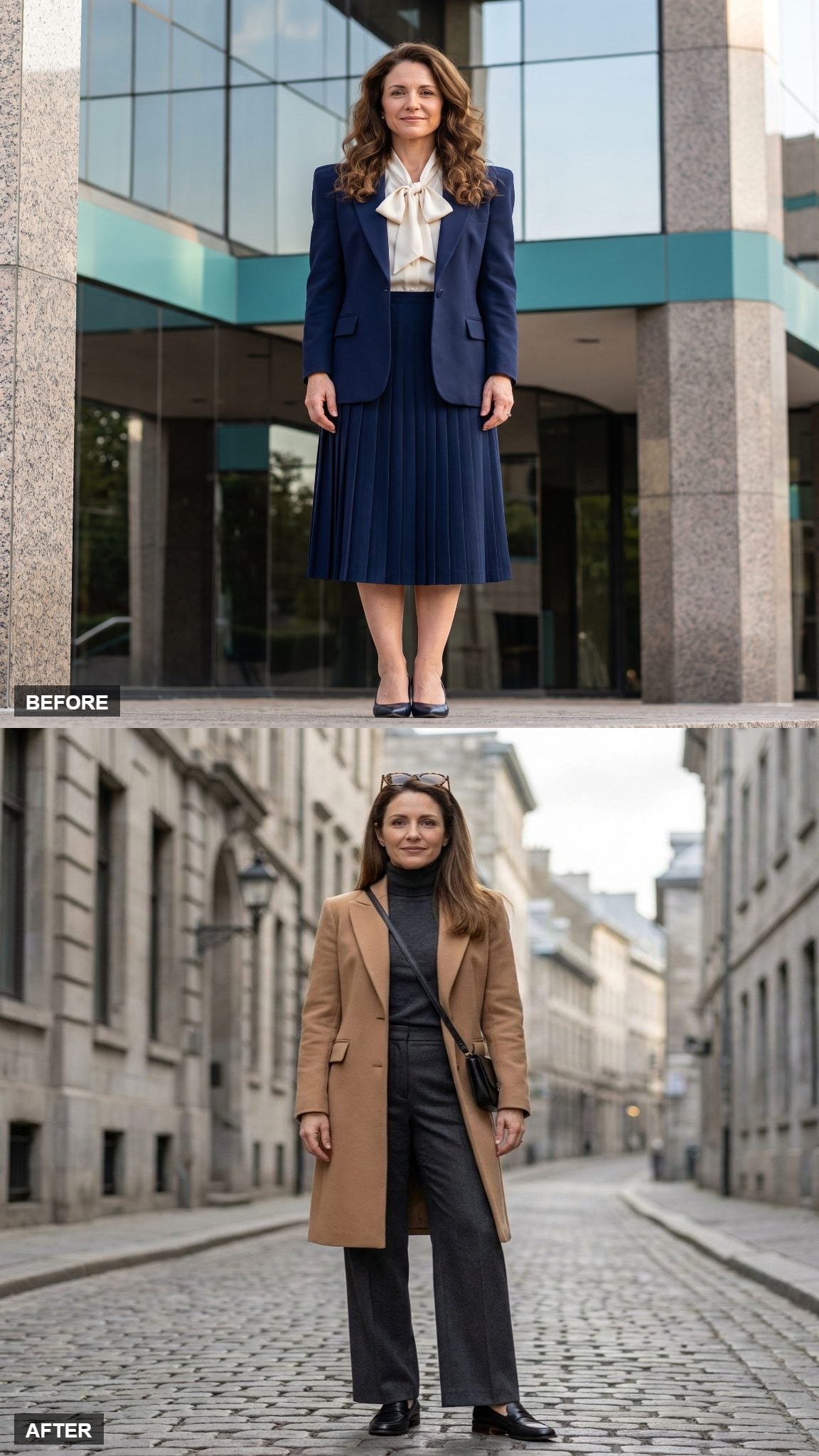 Camel Coat, Charcoal Trouser, Zero Fuss