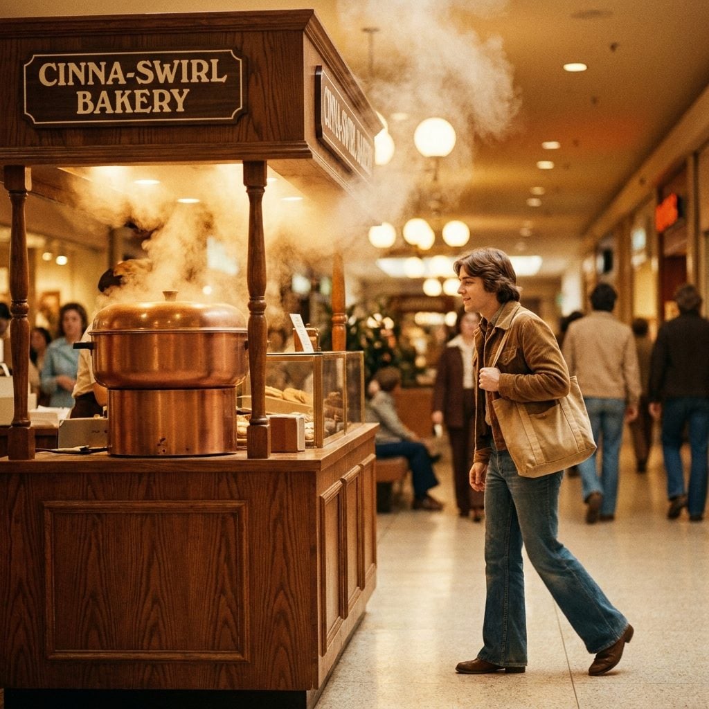 The Cinnamon Smell That Hit You From the Cookie Kiosk and Erased Every Other Thought