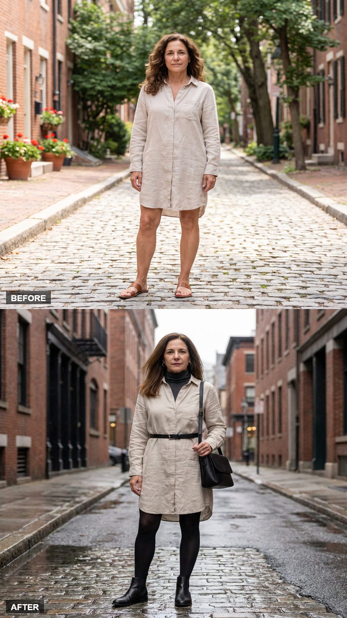 City Layering with a Slim Turtleneck and Chelsea Boots