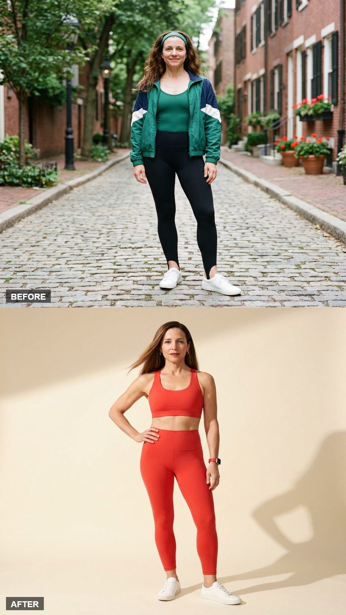 Confident Poppy Red Scoop Bra and High-Rise Legging