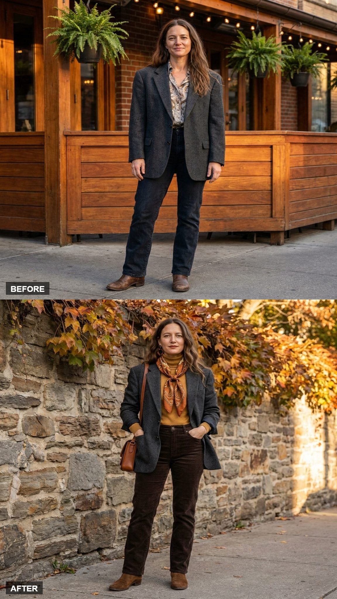 Countryside Weekend in Mustard and Brown