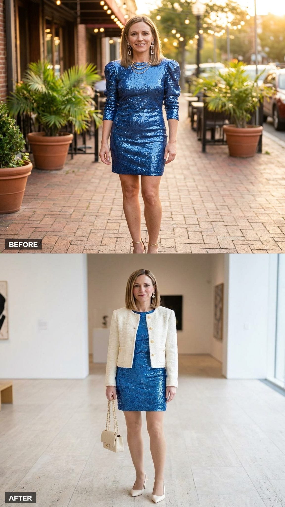 Cropped Boucle Jacket for Polished Daytime Sparkle