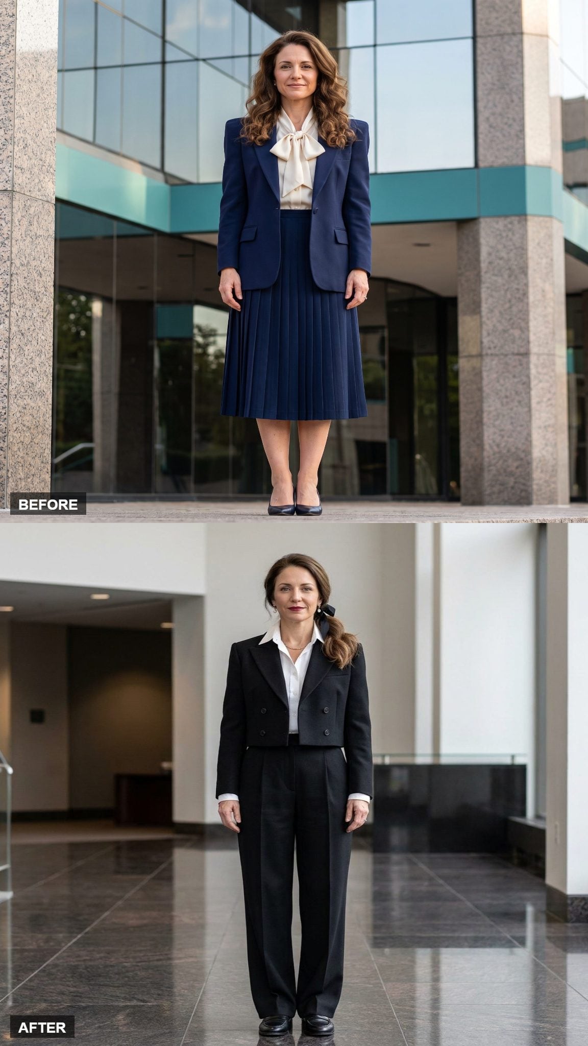 The Cropped Jacket and Full Trouser
