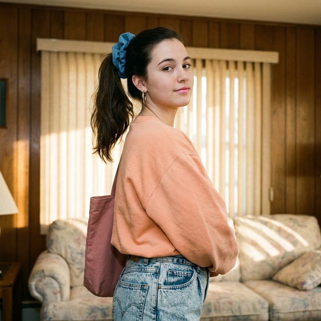 The Denim Chambray Scrunchie That Matched Your Acid-Washed Jeans