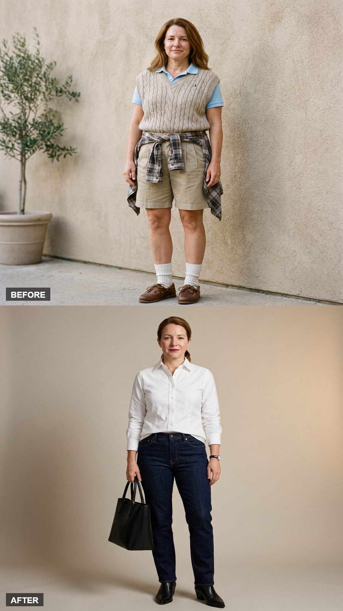 The Denim Upgrade: Dark Indigo Straight-Leg Jean, White Oxford, and Pointed Ankle Boot