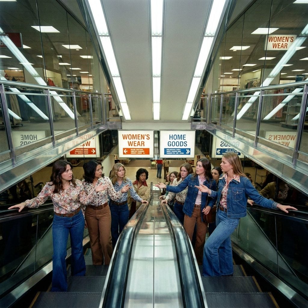 The Department-Store Escalator You Rode Twice Because Nobody Could Pick a Floor