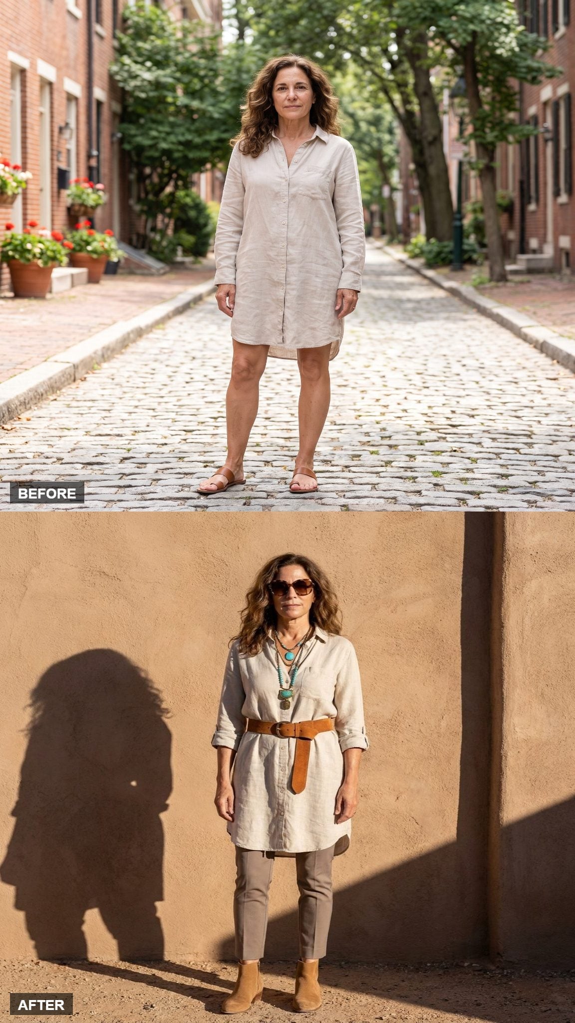 Autumn Layering with Corduroy Trousers and Amber Jewelry