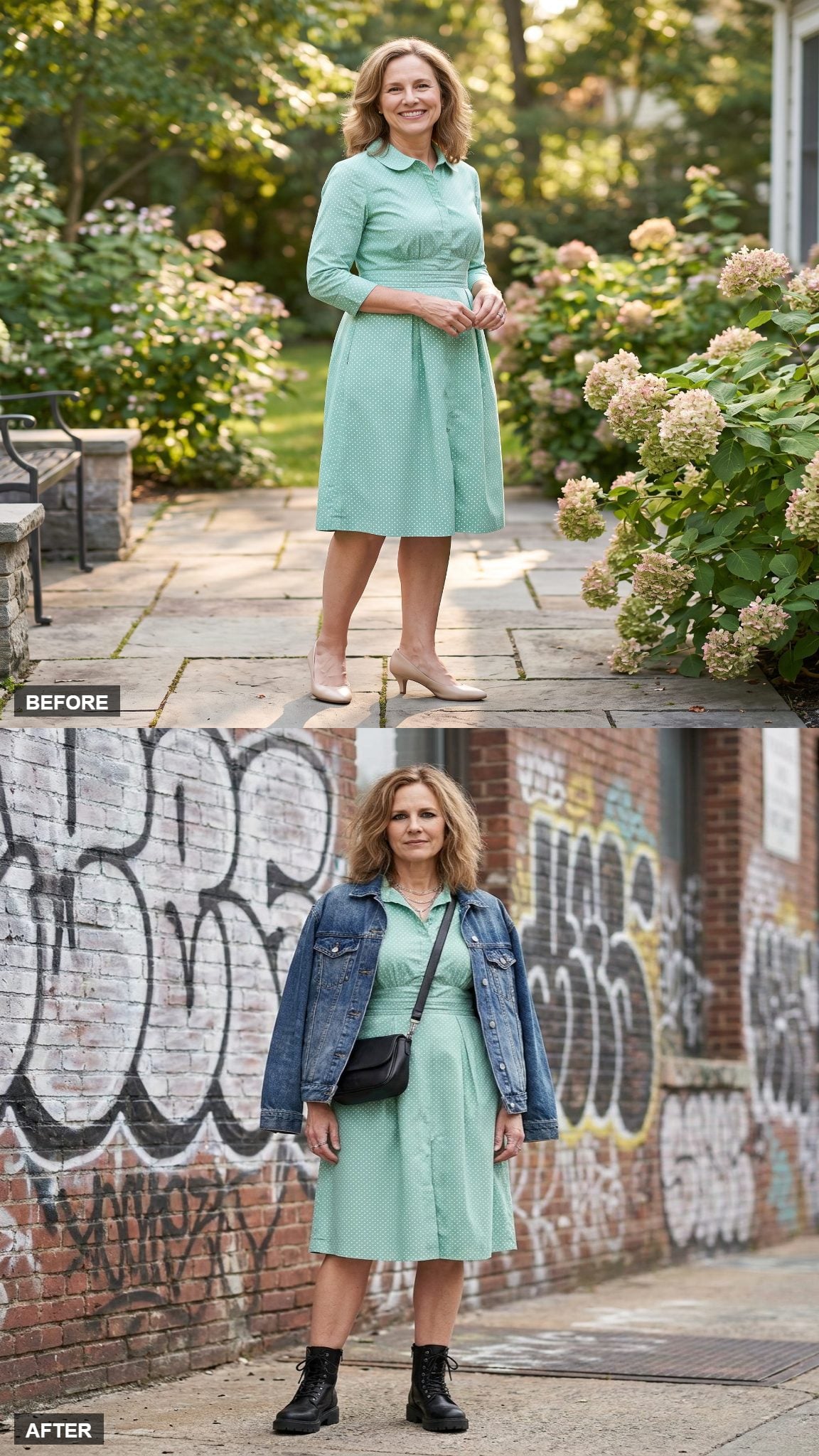 Downtown Art Walk in Combat Boots and a Denim Jacket
