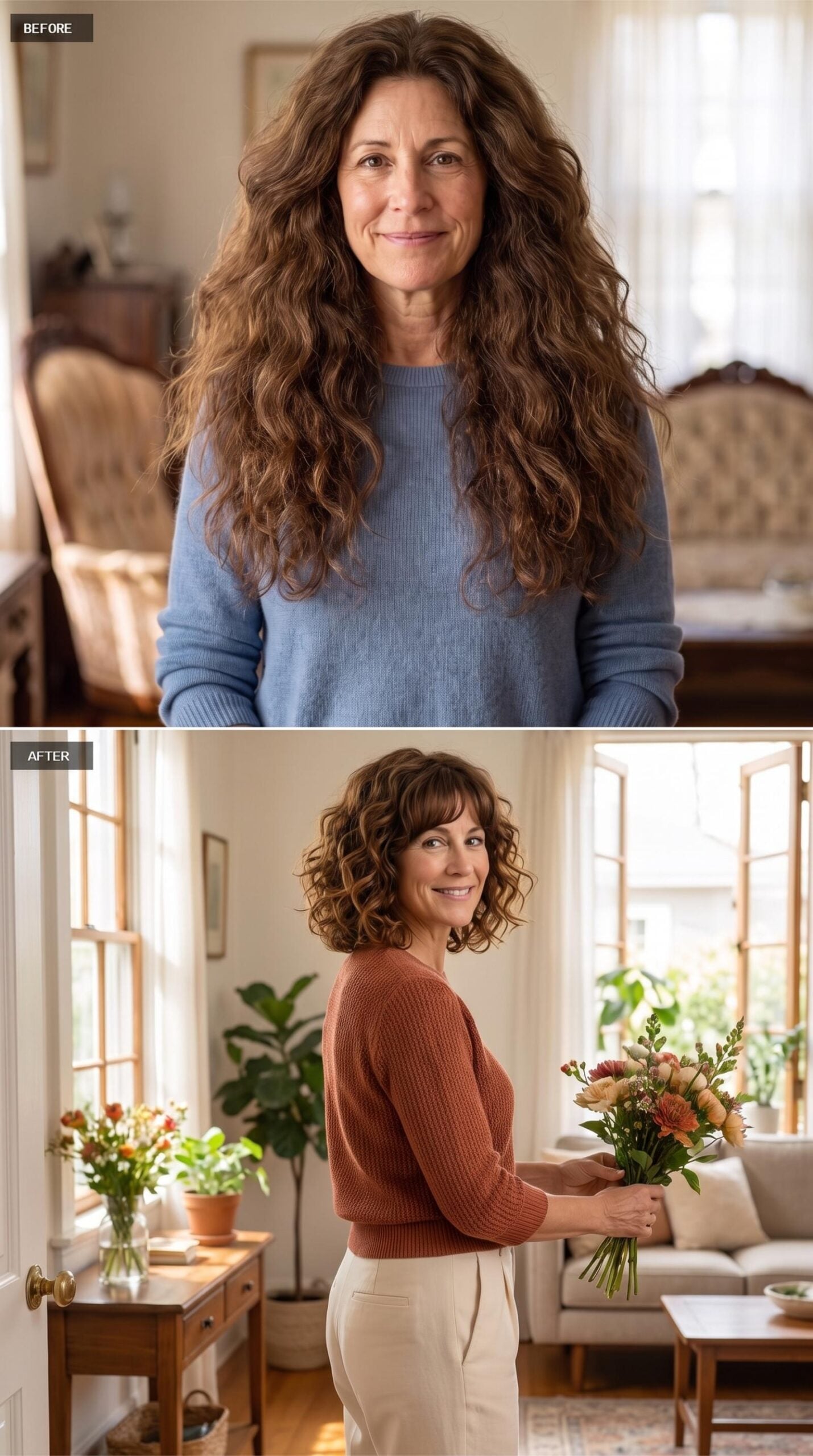 Rust Sweater, Morning Light, and Curls at Their Working Length