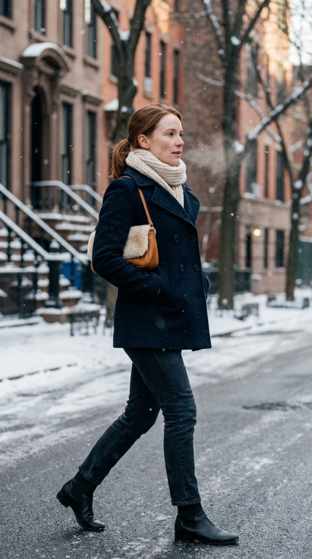 The Faux Fur Trim Shoulder Bag