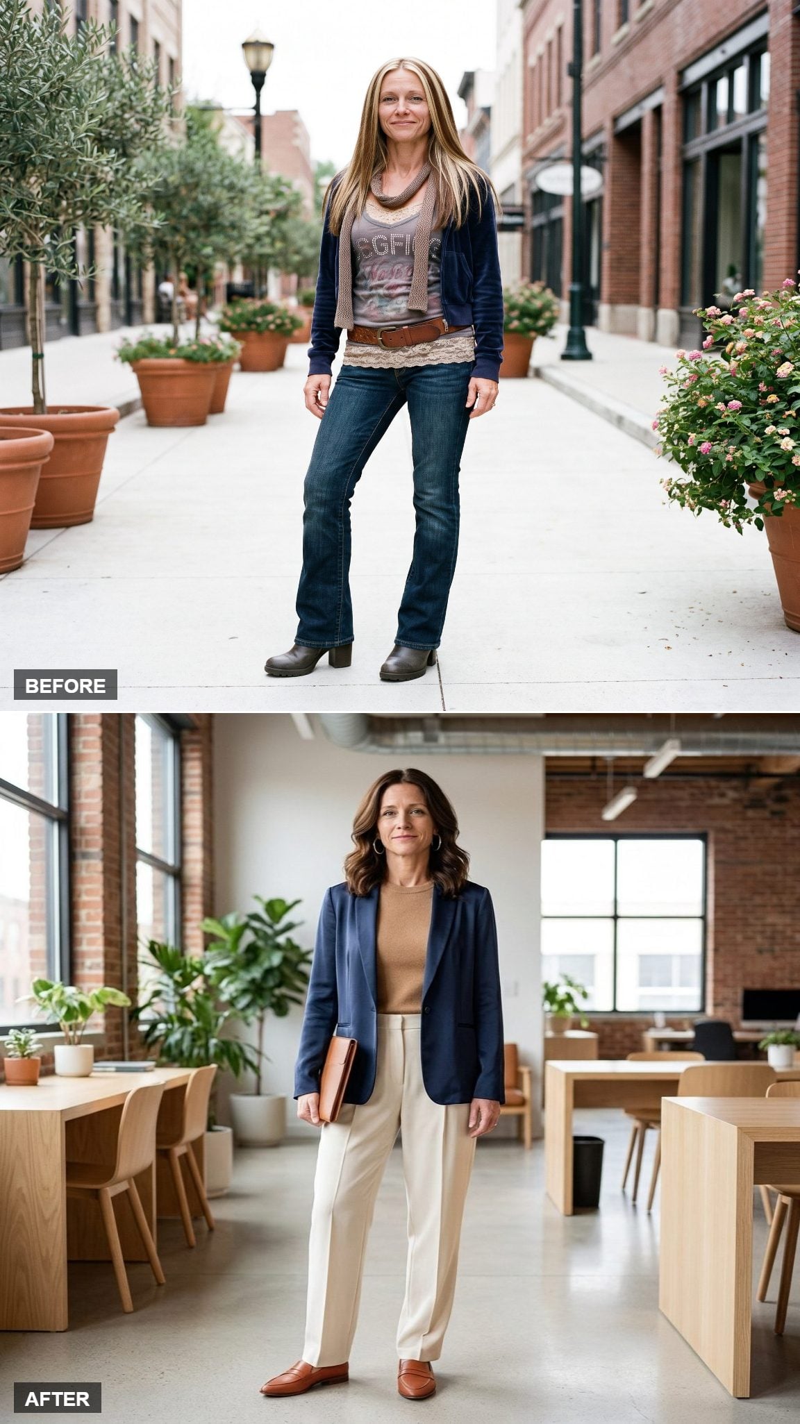 Fluid Blazer Over Fitted Knit and Pleated Trousers Rewrite the Rules of Office Dressing