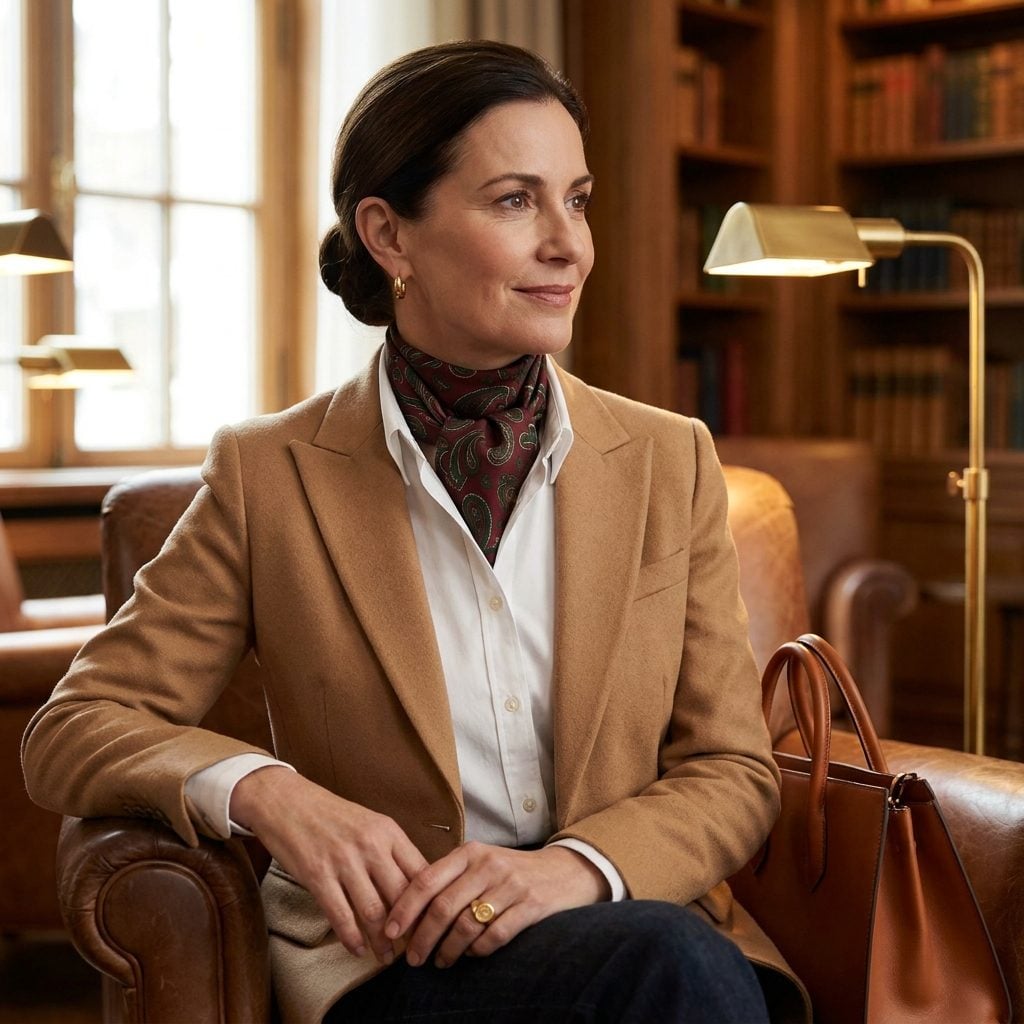 Fold It Into an Ascot and Tuck It Into a Crisp White Shirt