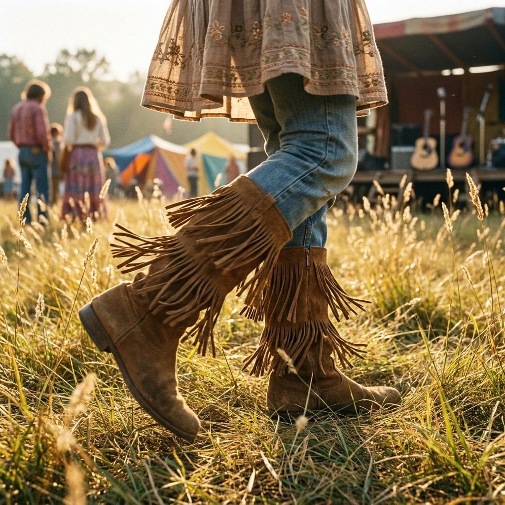 The Fringed Suede Boot That Belonged Equally to the Go-Go Club and the Summer Festival