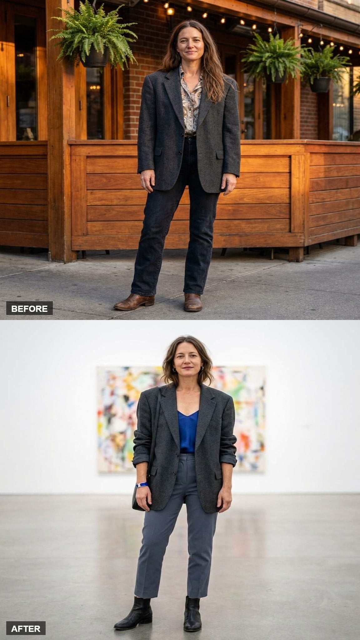 Gallery Wander in Slate and Cobalt
